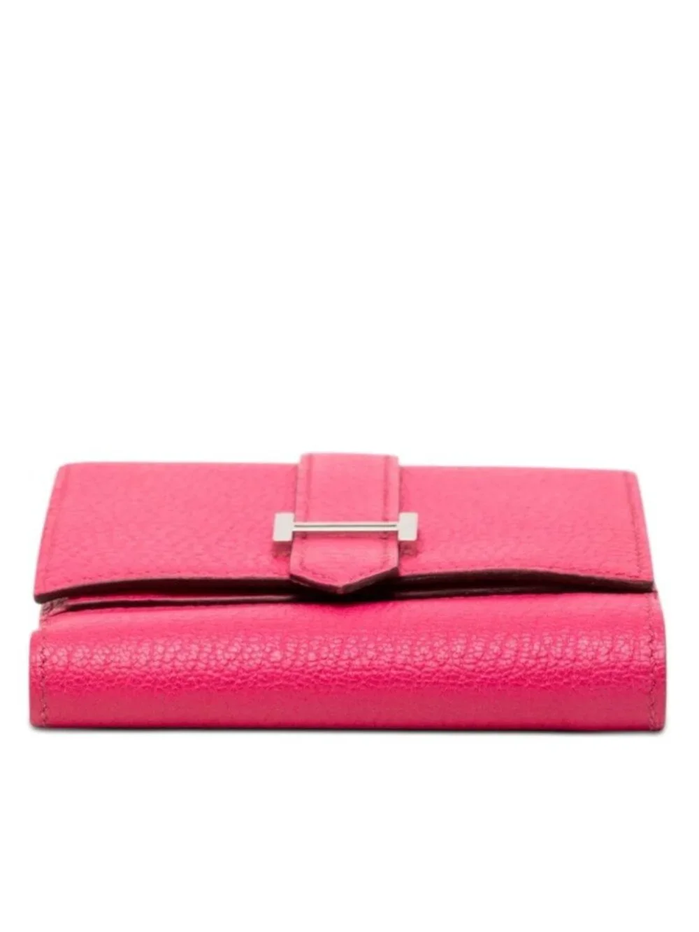 Hermes Bearn Recto Verso Trifold Wallet Rose Shocking Pink Chevre
